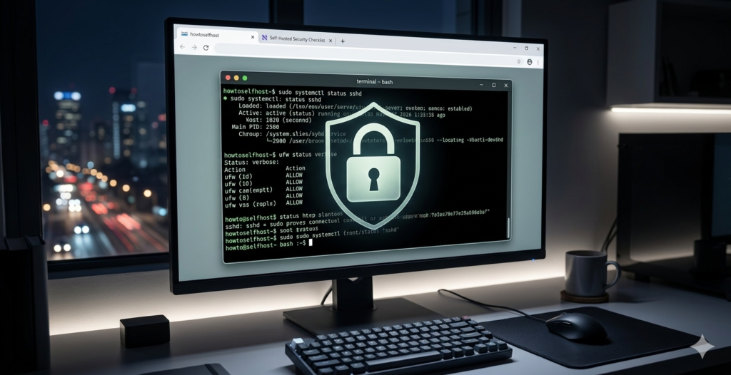 Self-Hosted Security Checklist: Hardening a Linux Server Terminal